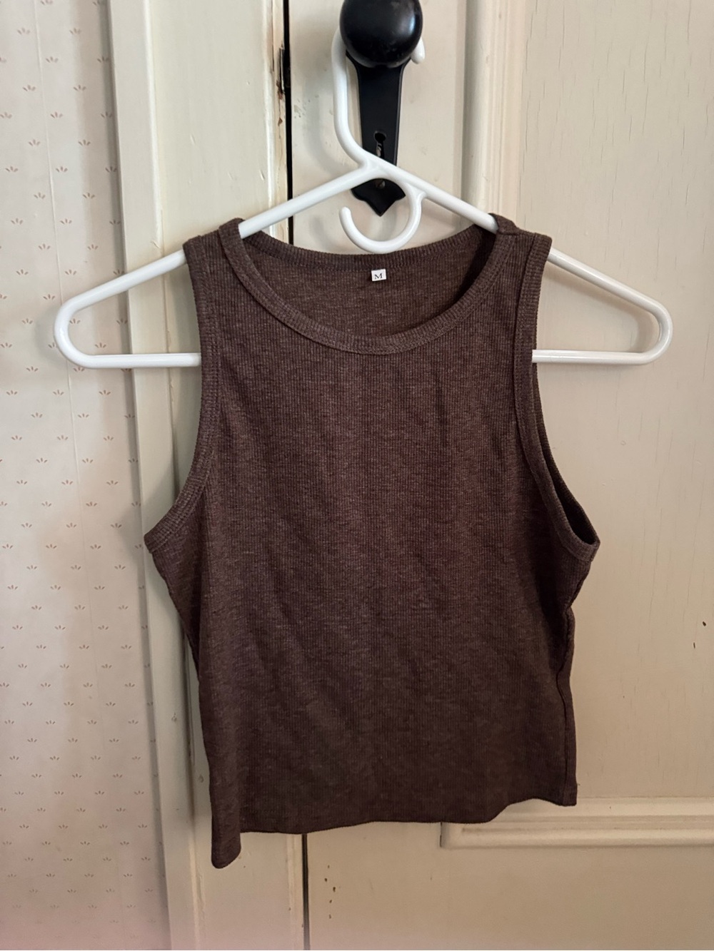 Amazon Women's Ribbed Tank Top - Chocolate Brown